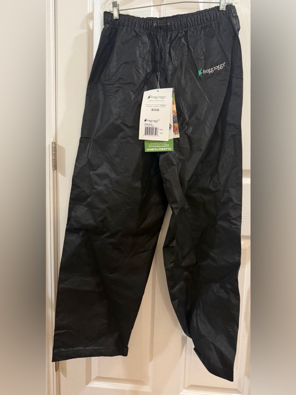 frogg toggs Men's Black Waterproof Pants